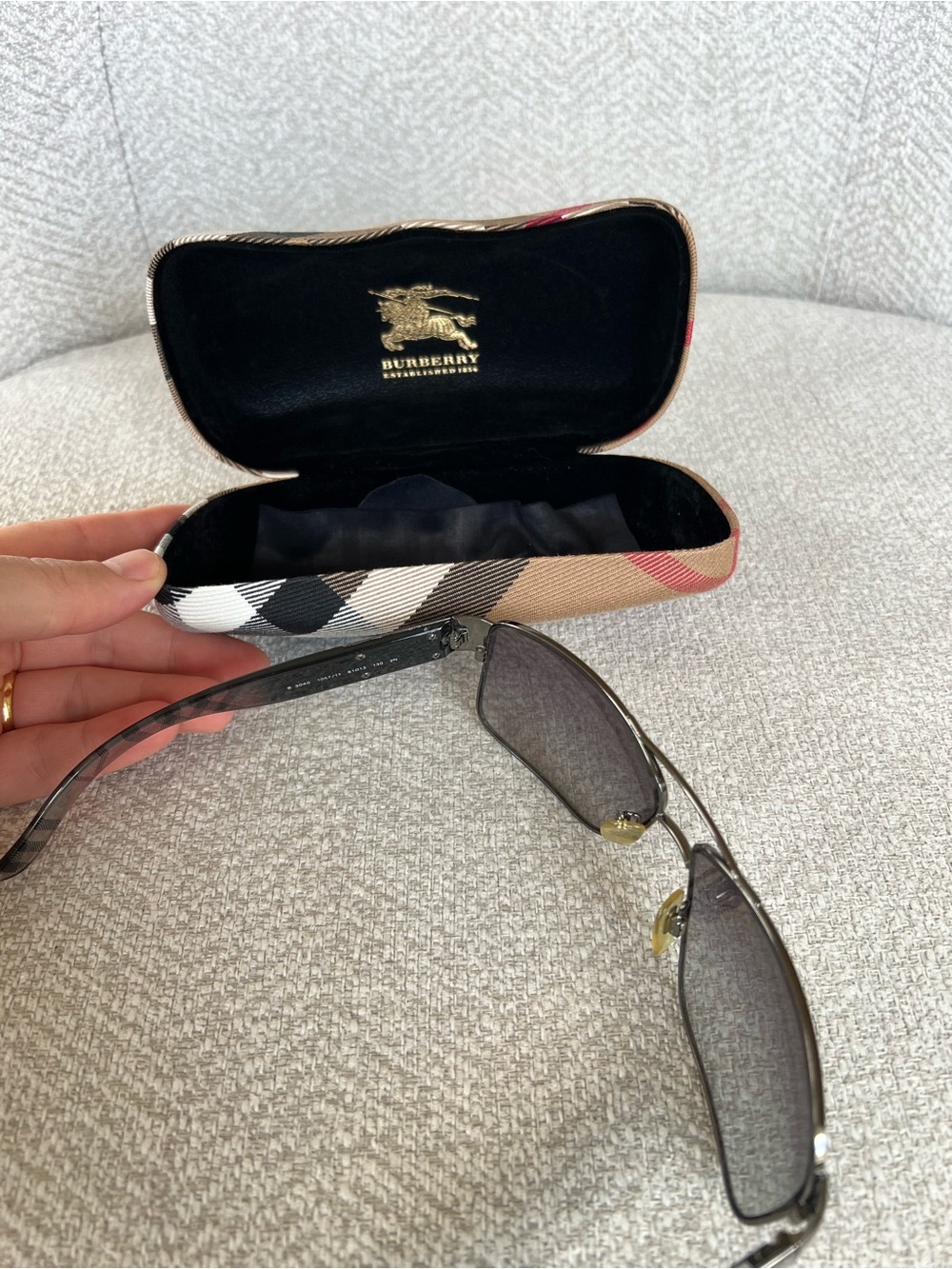 Burberry Men’s Sunglasses — Black and Brown Gradient Lenses - Picture 2 of 6